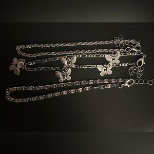 NWOT Silver-tone Butterfly Bangle Bracelet Set